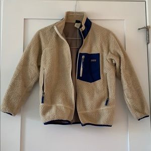 Patagonia Tan & Blue Classic Retro-X Fleece Jacket